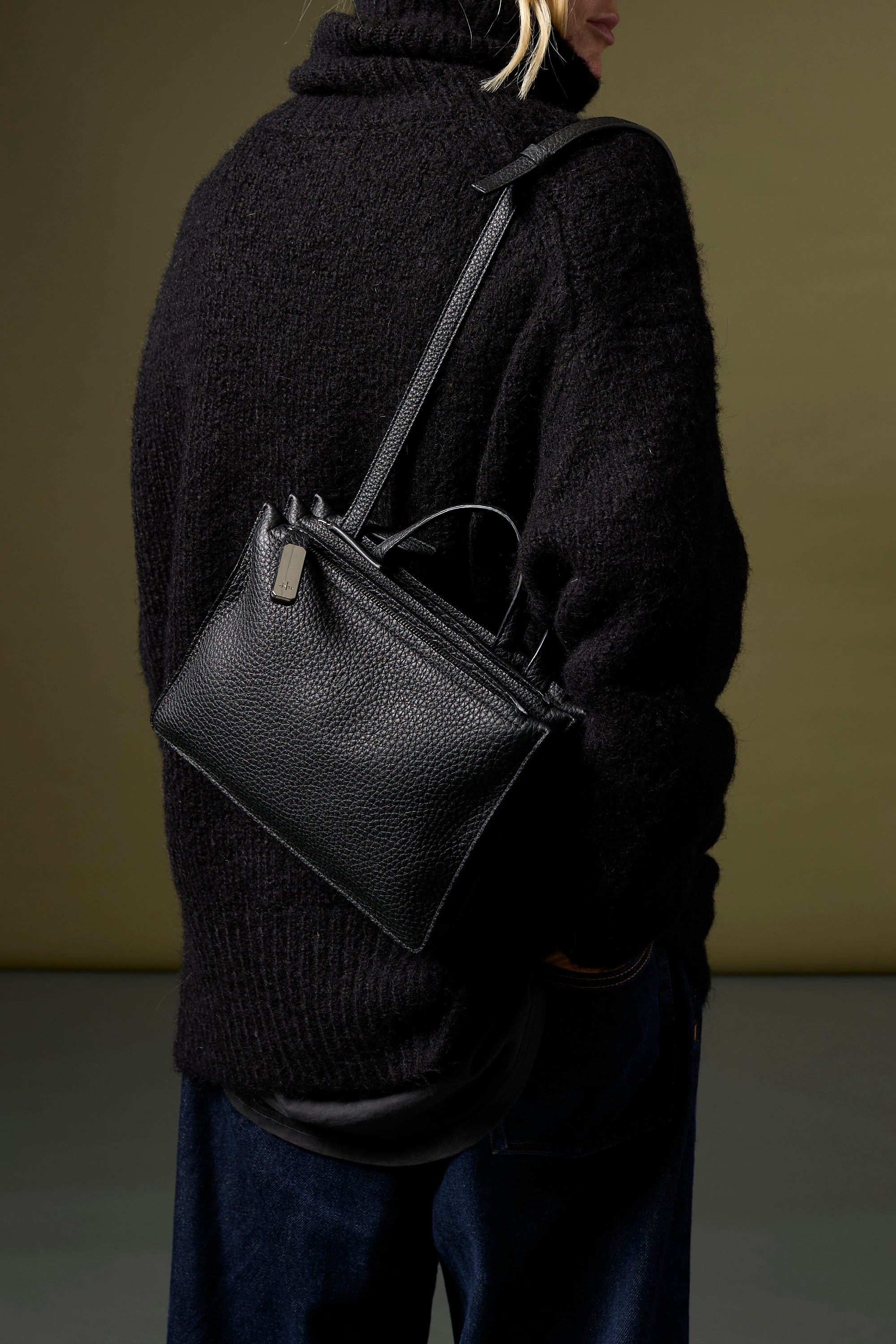 Tecla Mini Full Grain Nero