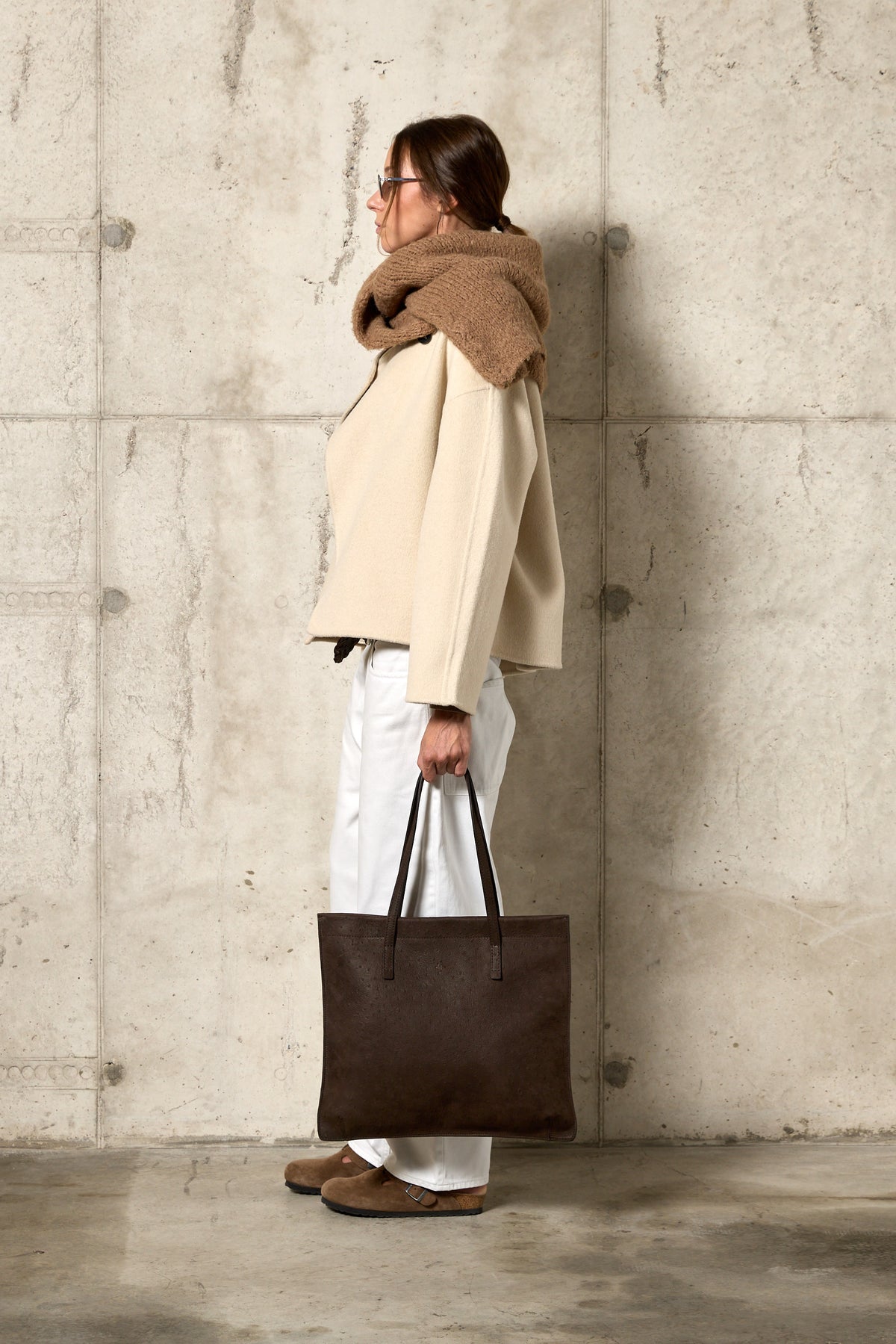 Bea L Nabuk Struzzo Dk Brown