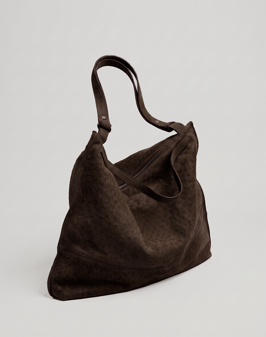 Naike L Nabuk Struzzo Dark Brown